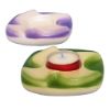 Picture of Set of 4 candle altar Lamps 12x12 cm (4,7x4,7 inch) Dove Deruta ceramic liturgical colors