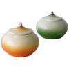 Immagine di Set 4 Lampade da altare olio e cera liquida 12 cm ceramica Deruta colori liturgici