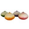 Immagine di Set 4 Lampade da altare olio e cera liquida 15 cm ceramica Deruta colori liturgici