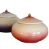 Immagine di Set 4 Lampade da altare olio e cera liquida 15 cm ceramica Deruta colori liturgici